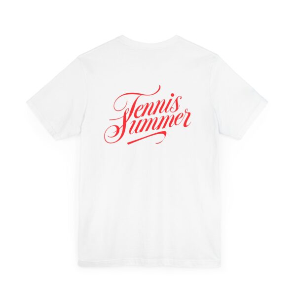 Tennis Summer  Back Print Only Unisex Jersey Tee - Image 4