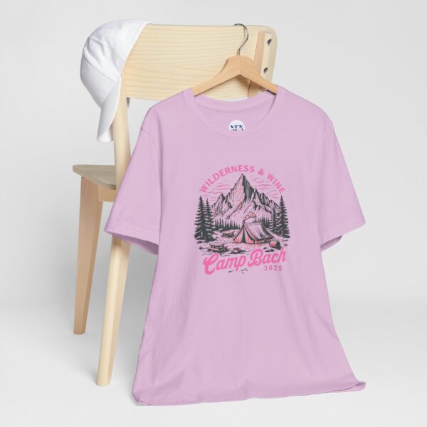 Camp Bach Wilderness & Wine Unisex T-Shirt - Image 4