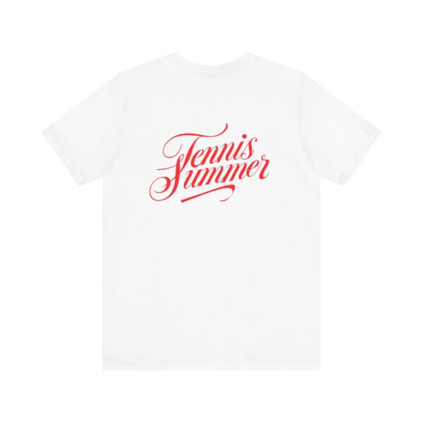 Tennis Summer  Back Print Only Unisex Jersey Tee - Image 2